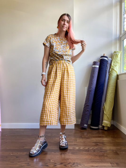 Wes Gingham - Self Drafted Culottes