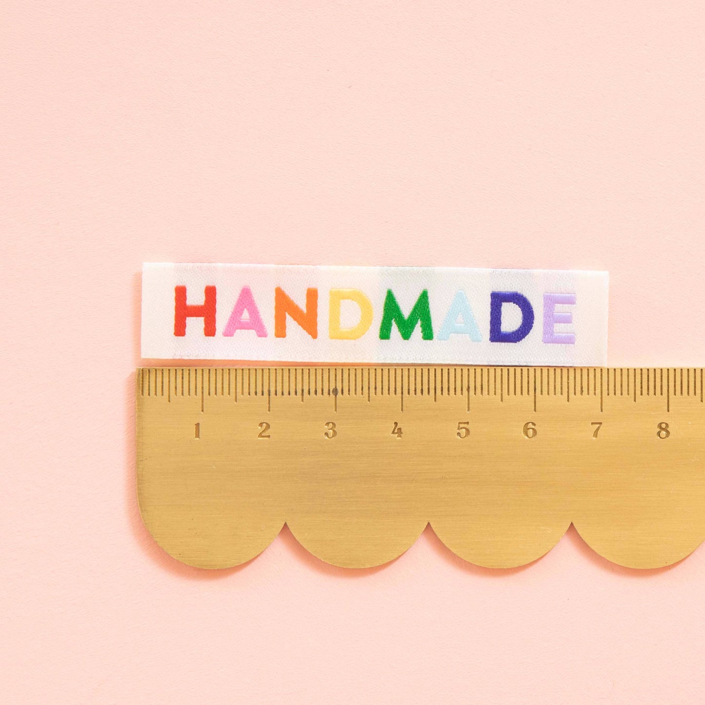 'Handmade' Woven Sewing Labels - Rainbow Colors