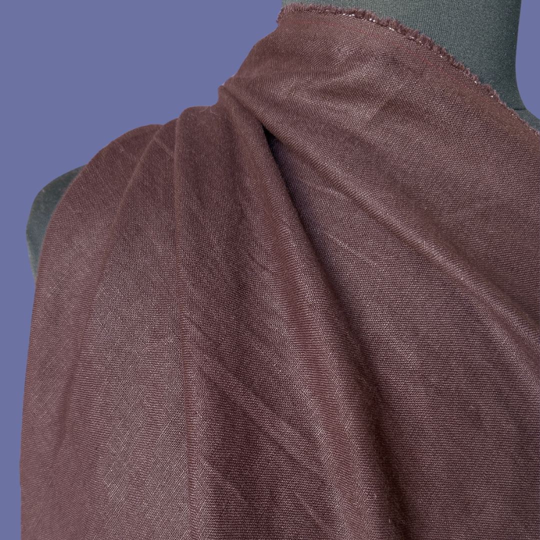 Midweight Stonewashed Linen - Mahogany