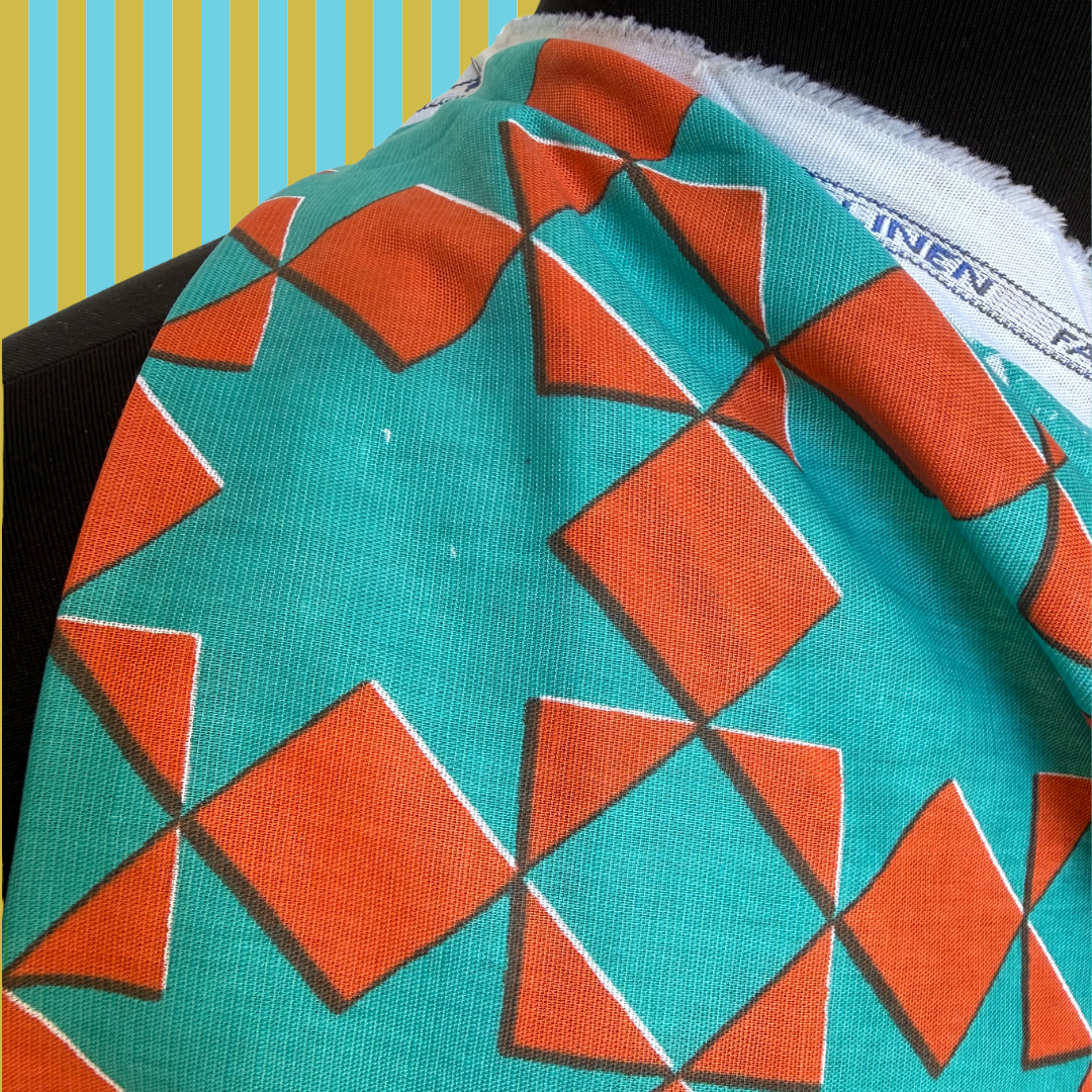 Patchwork Star in Sunbaked by Kristy Kay - Linen Cotton
