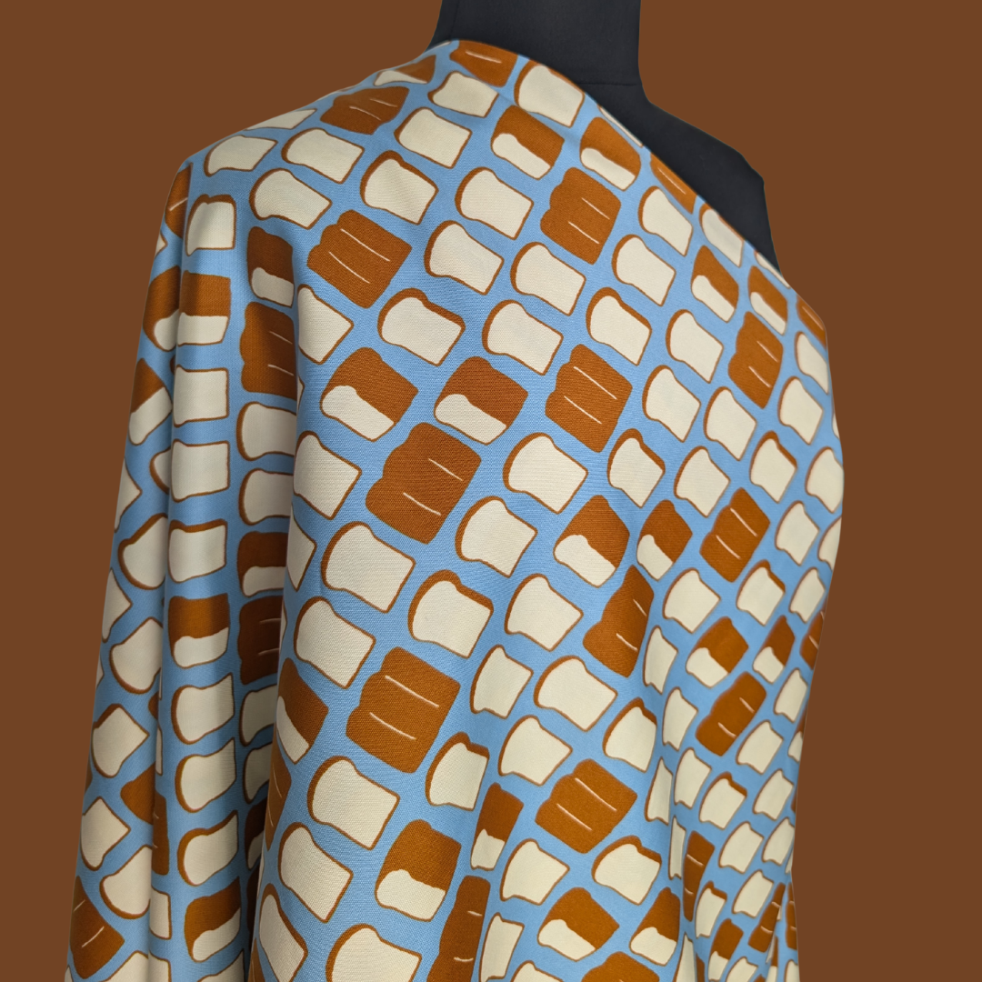 Toast of the Town - Teal - Japanese Cotton Oxford