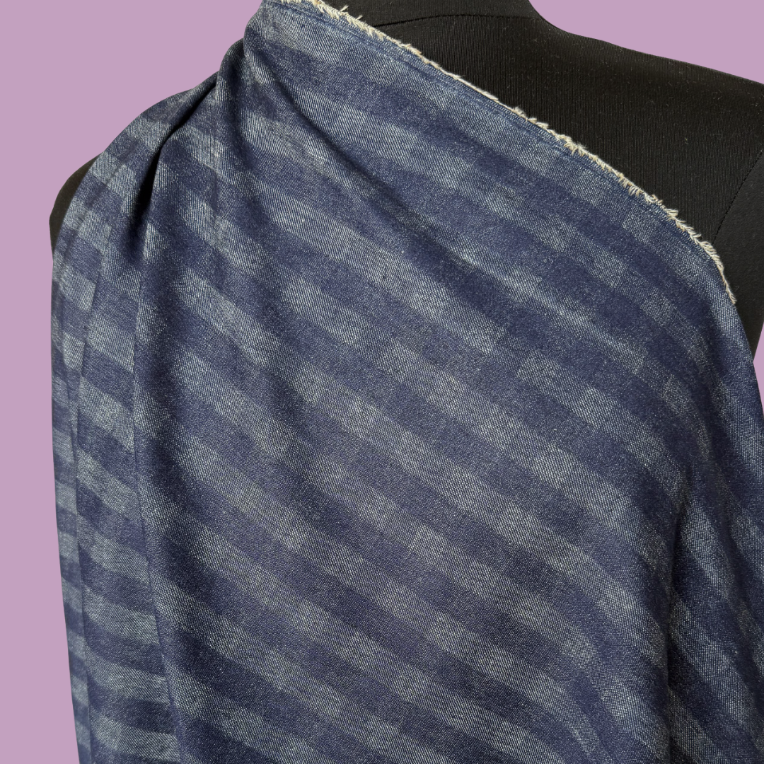Cutie Gingham Midweight Denim - Deadstock