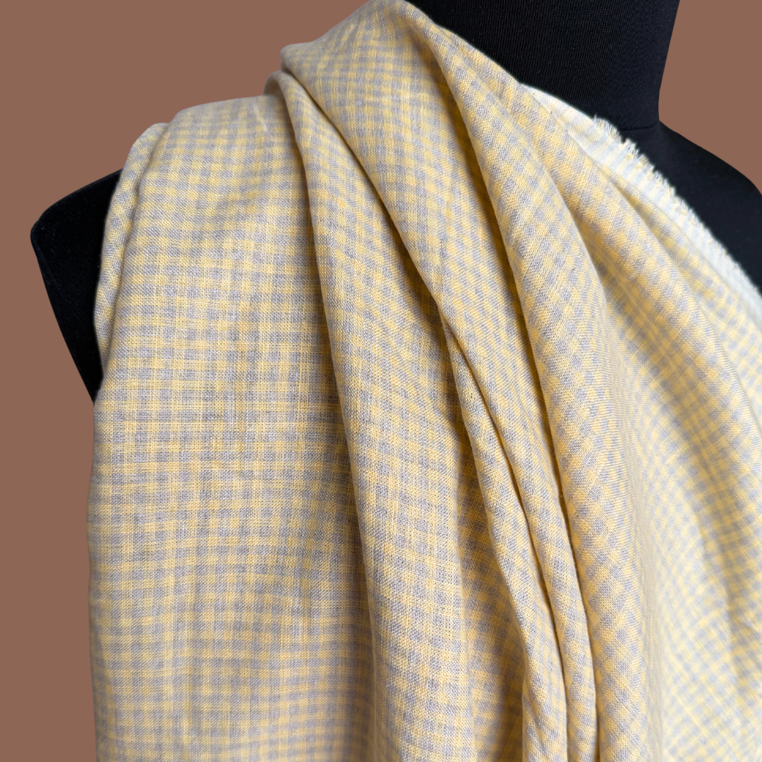 Mini Gingham Linen - Buttercup