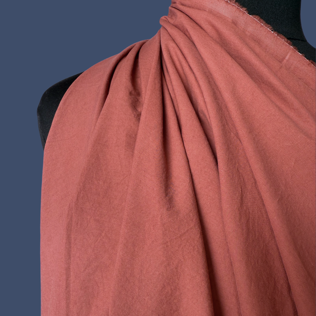Sandwashed Cotton Poplin - Rosewood