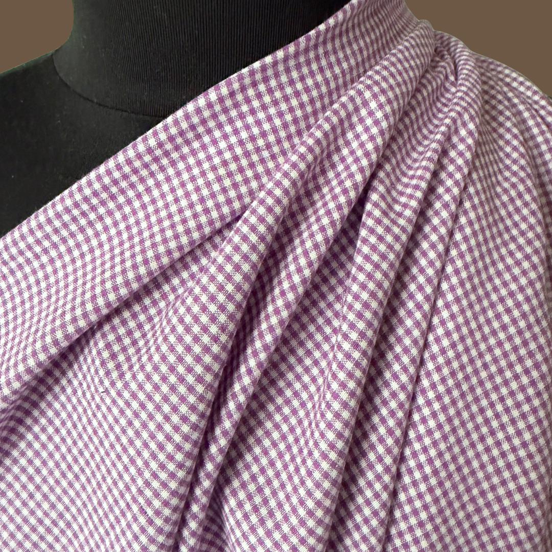 Mini Gingham Yarn Dyed Cotton - Purple