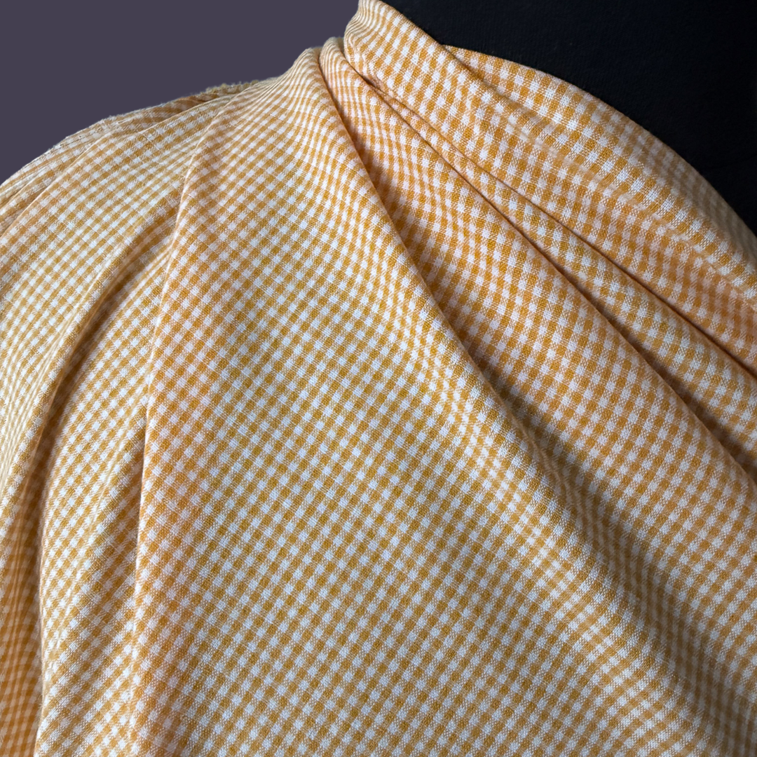Mini Gingham Yarn Dyed Cotton - Sunshine