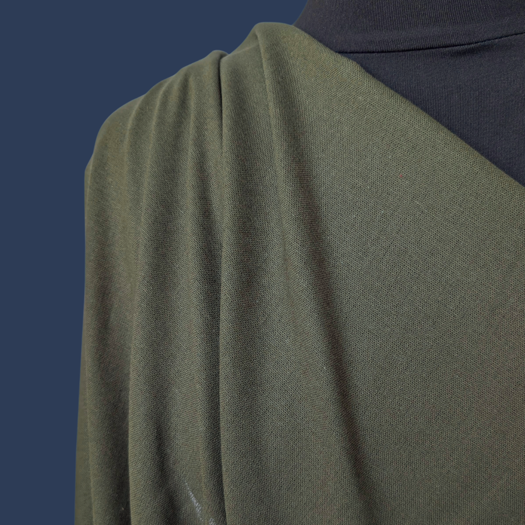 Linen Rayon in Cool Olive - Deadstock