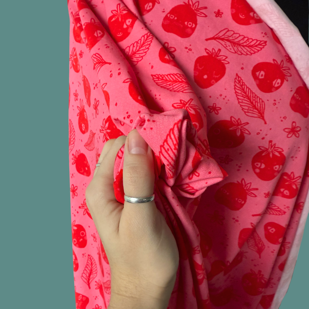 Strawberry Shortcake - Collab Print Run with So Lazo - Wide Cotton Jersey