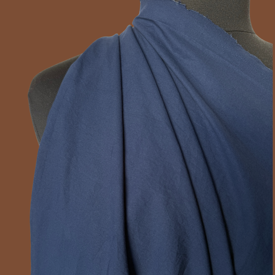 Sandwashed Cotton Poplin - Slate Navy