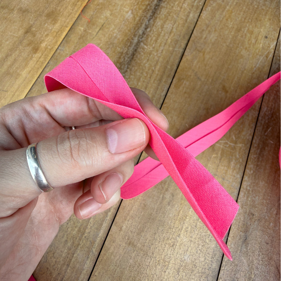 Bias Binding in Hot Pink - 1" Single Fold - Sold by the Yard