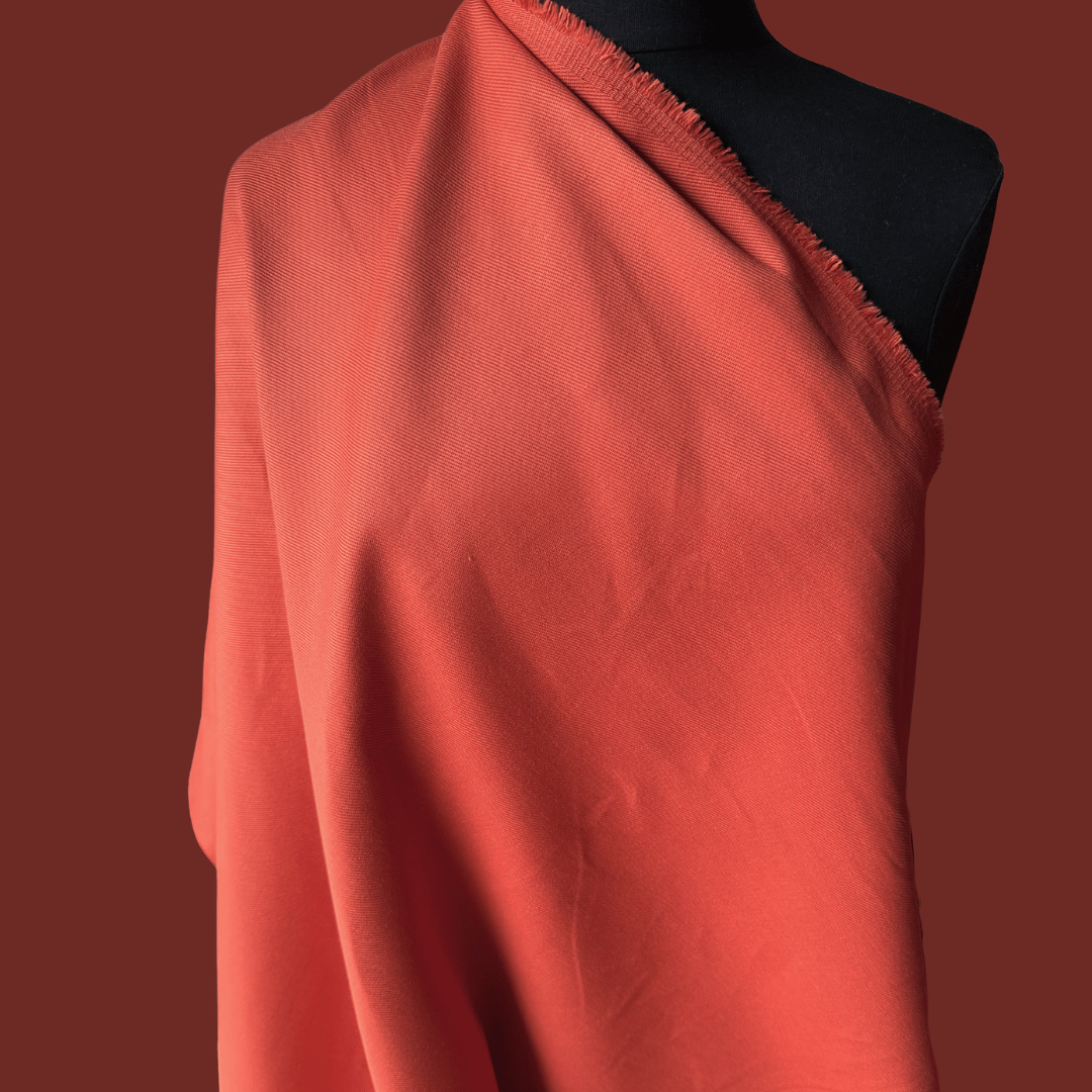 Brushed Bull Denim in Pumpkin