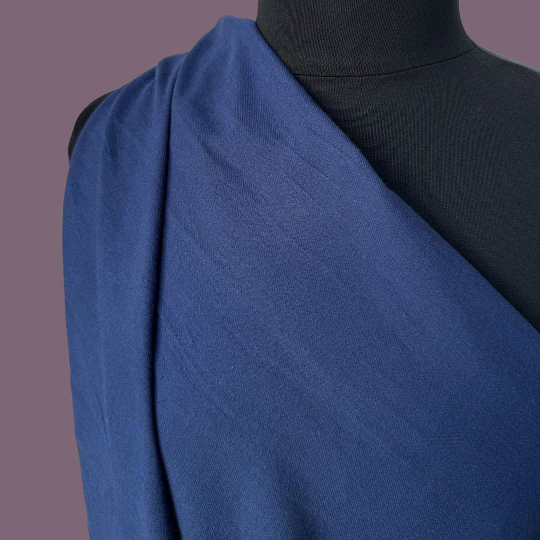 Midweight Linen Cotton Twill - Soft Navy