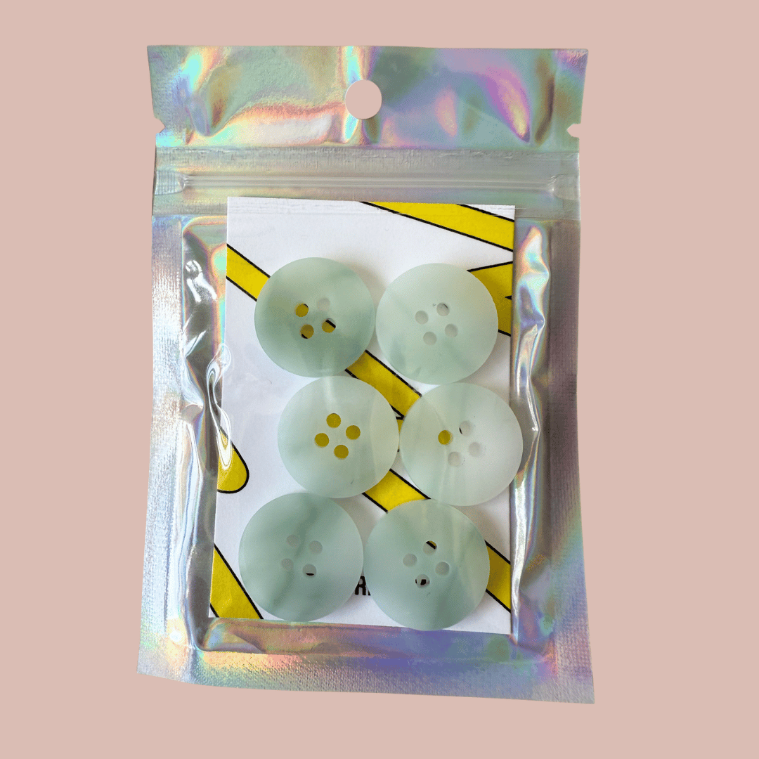 Emerald Quartz Circle Button Set - 0.75"