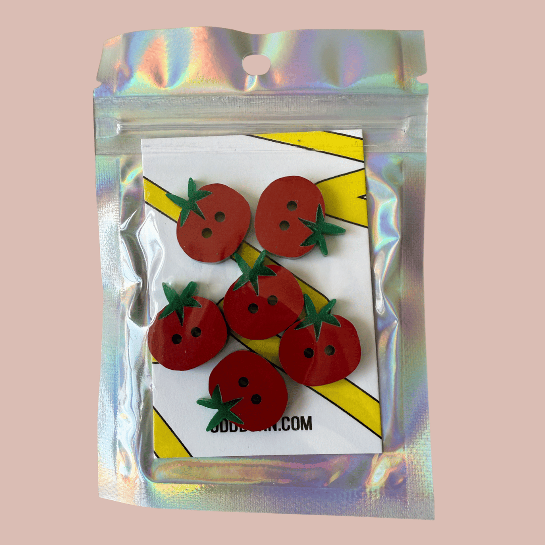 Tiny Roma Tomato Button Set - 0.75"