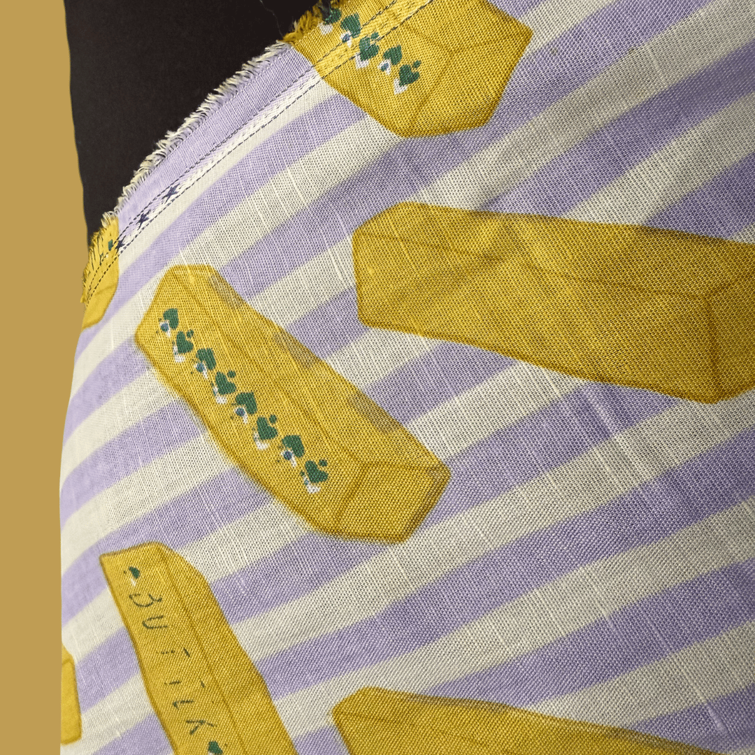 Butter in Lilac - Exclusive Screen Print on Linen Cotton