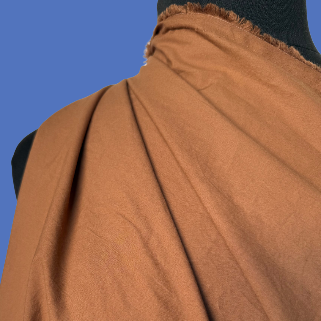 Sandwashed Cotton Poplin - Chestnut
