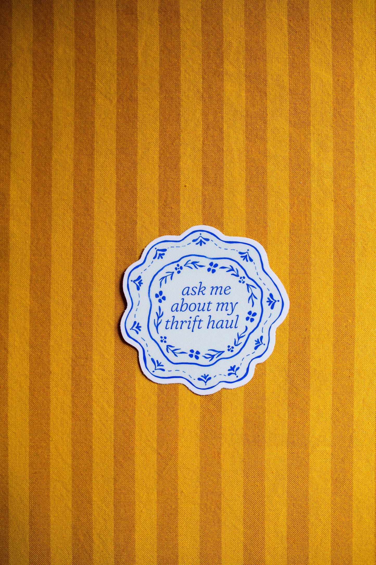 'Ask Me About My Thrift Haul' Sticker