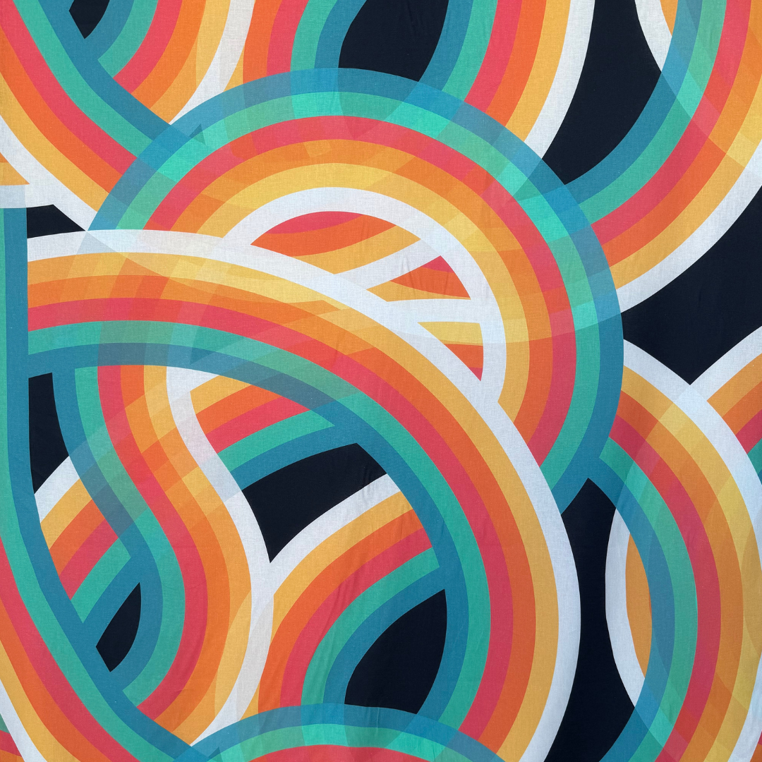 Black Rainbow - Exclusive Print - Linen Cotton Blend