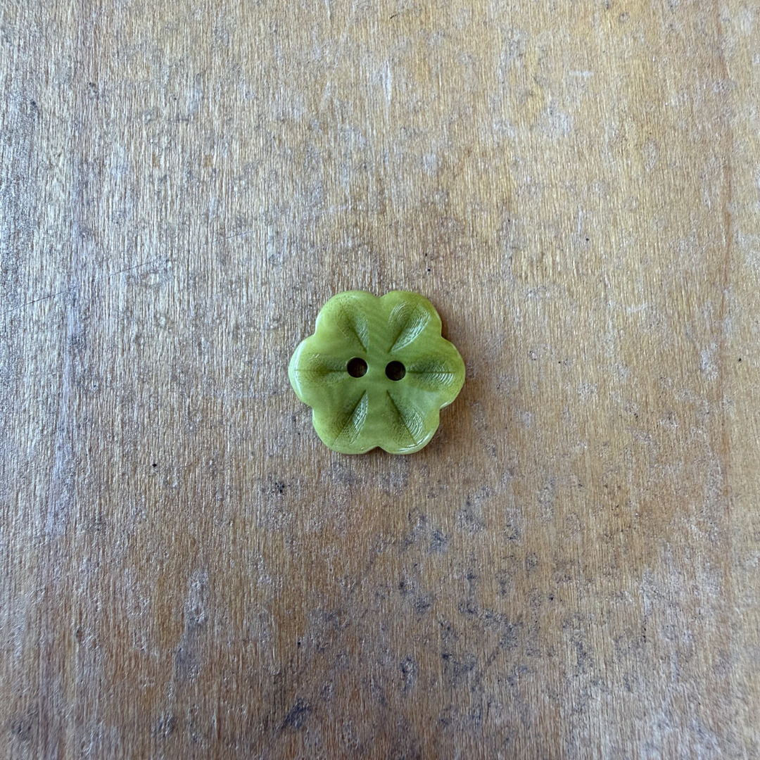 Lotus Corozo Shirting Buttons in Matcha - 0.6" (sold by the button)