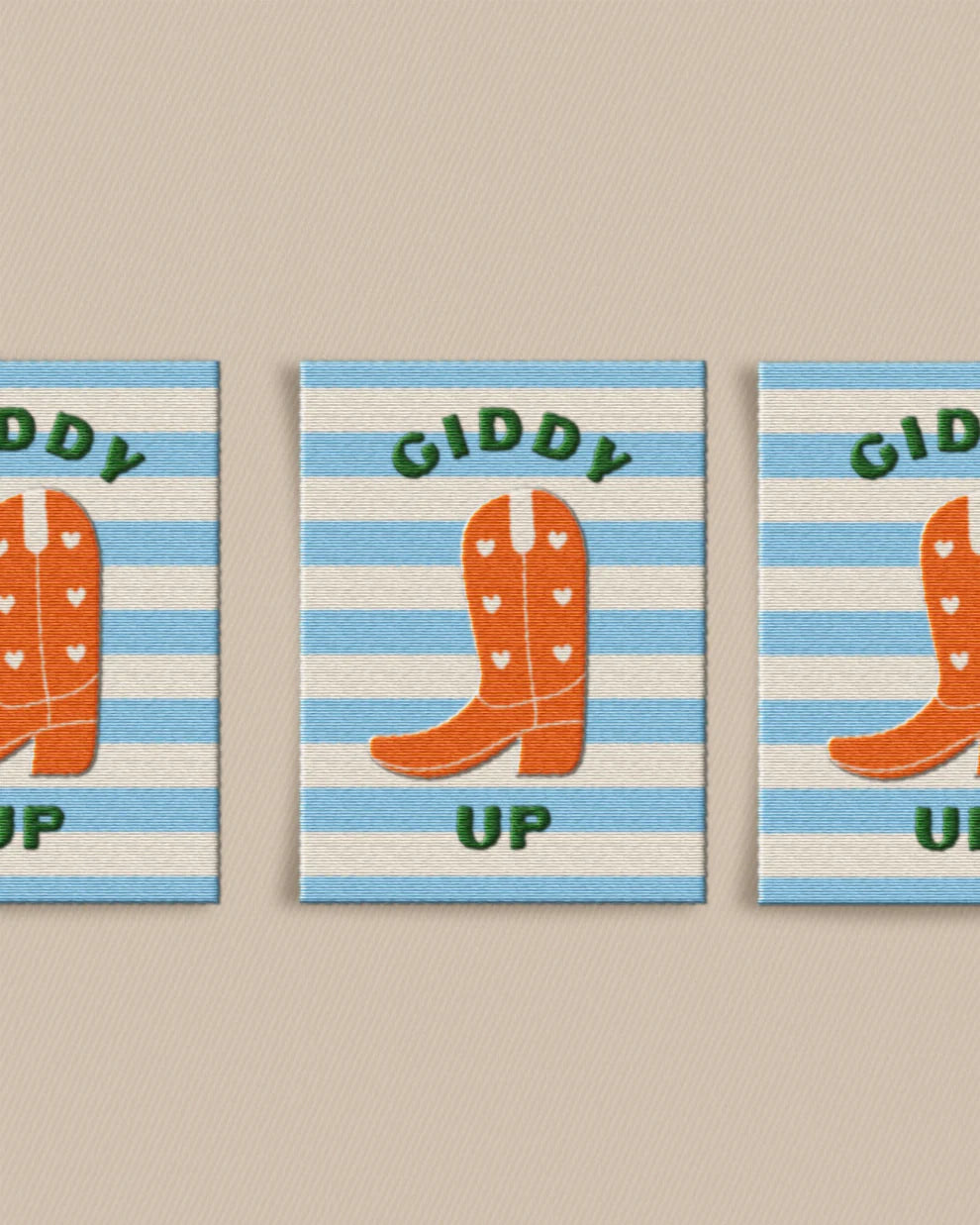 Giddy Up Boot Labels
