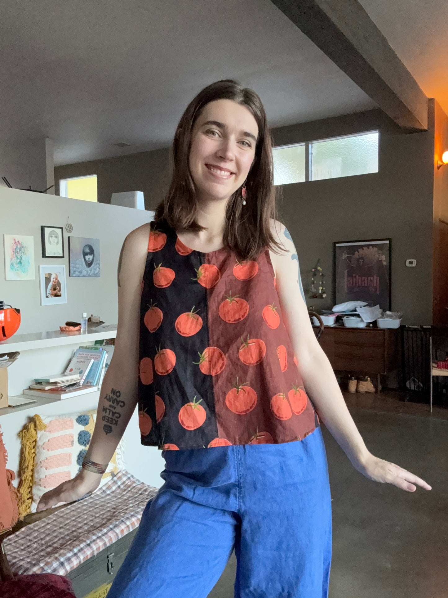 Roma in Black - Exclusive Screen Print on Linen Cotton