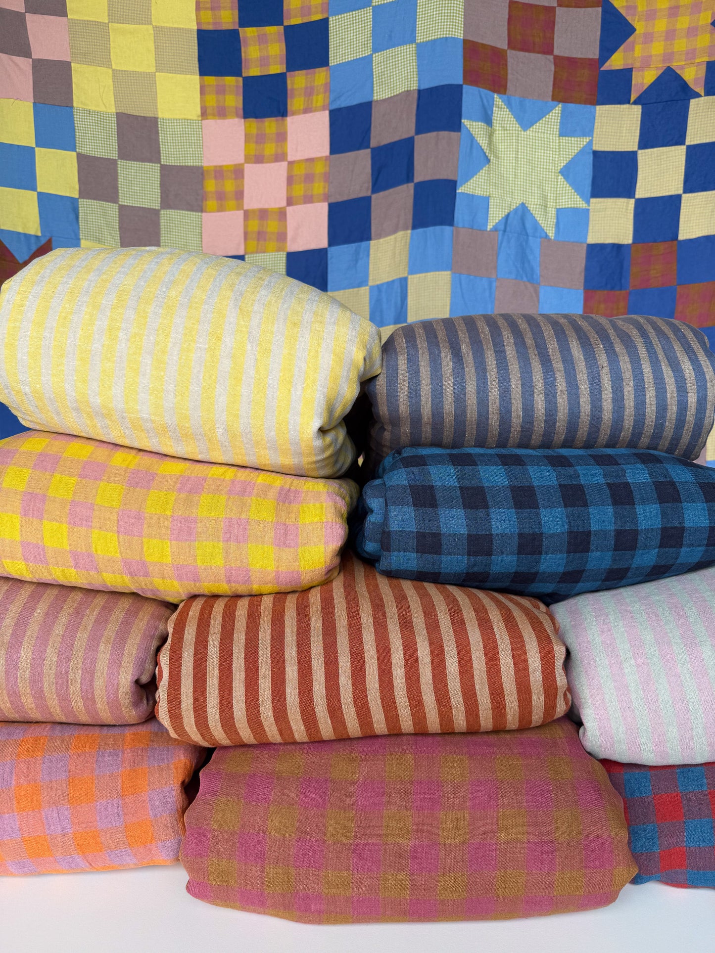 Luminous Linen - Gingham - Twilight Blue