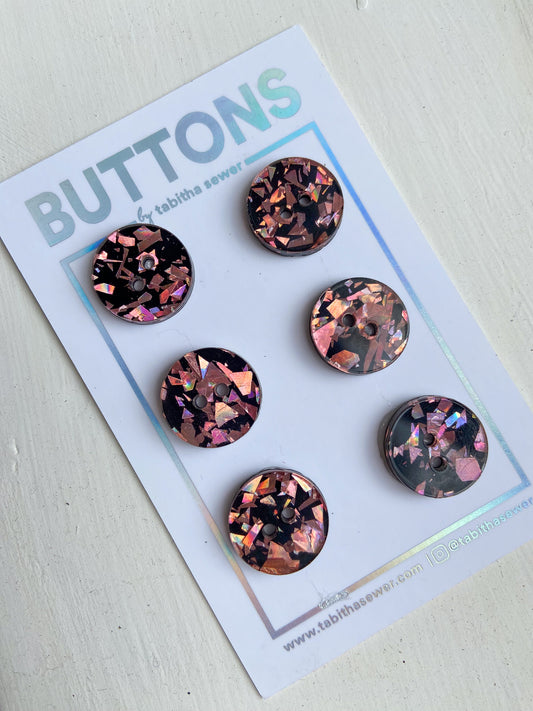 Pink Confetti Buttons (0.59 inch)