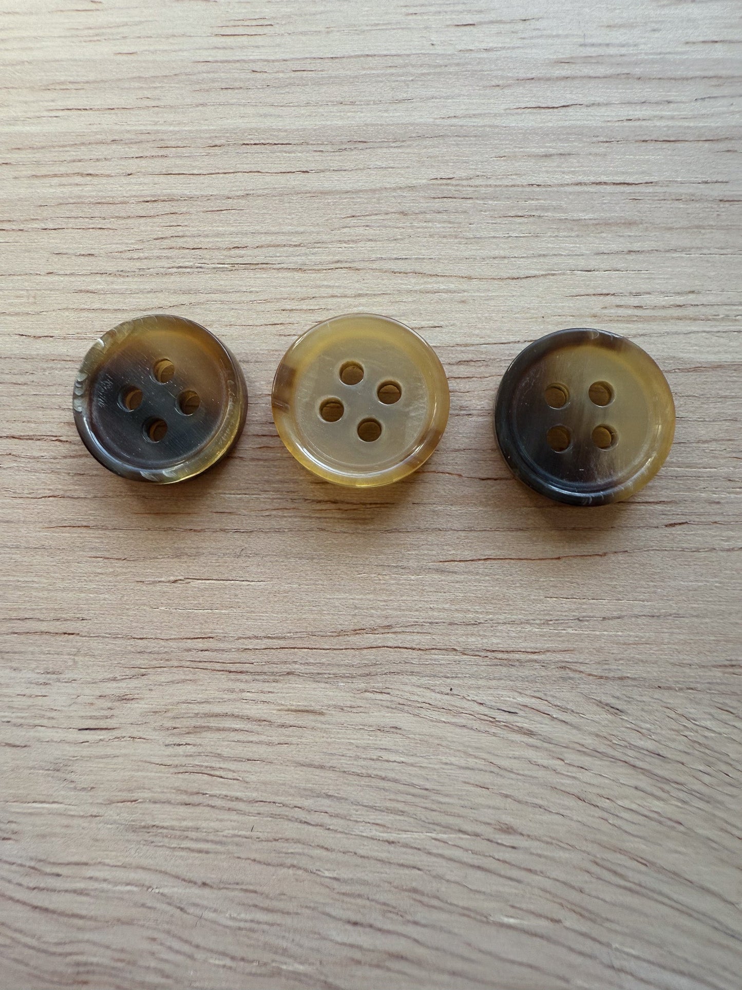 Blonde Shirting Buttons - 0.6" (sold by the button)