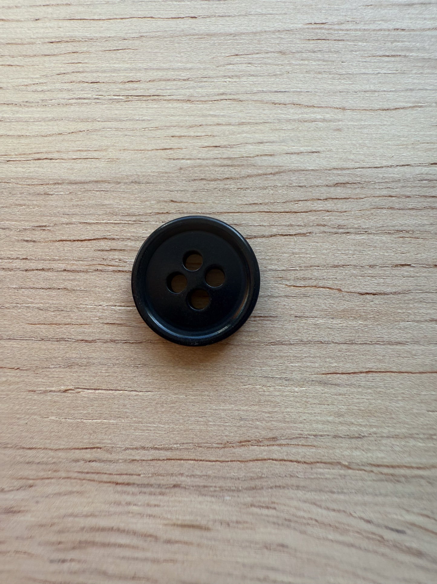 Black Corozo Shirting Buttons - 0.5" (sold by the button)