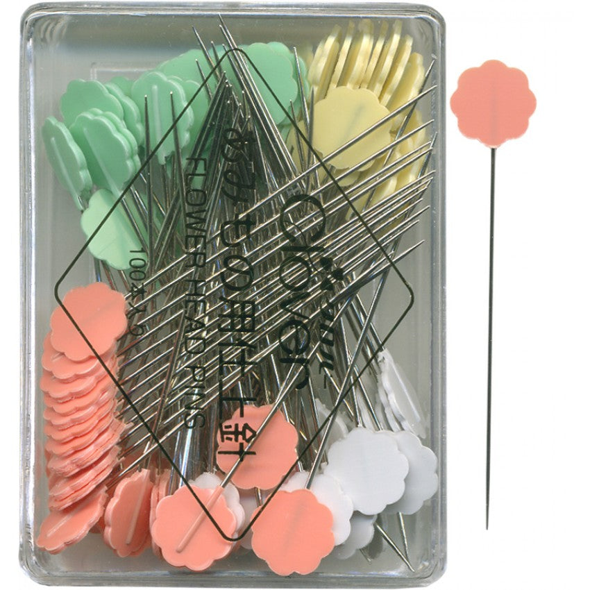 Clover Flower Head Pins - Medium to Heavy Fabrics