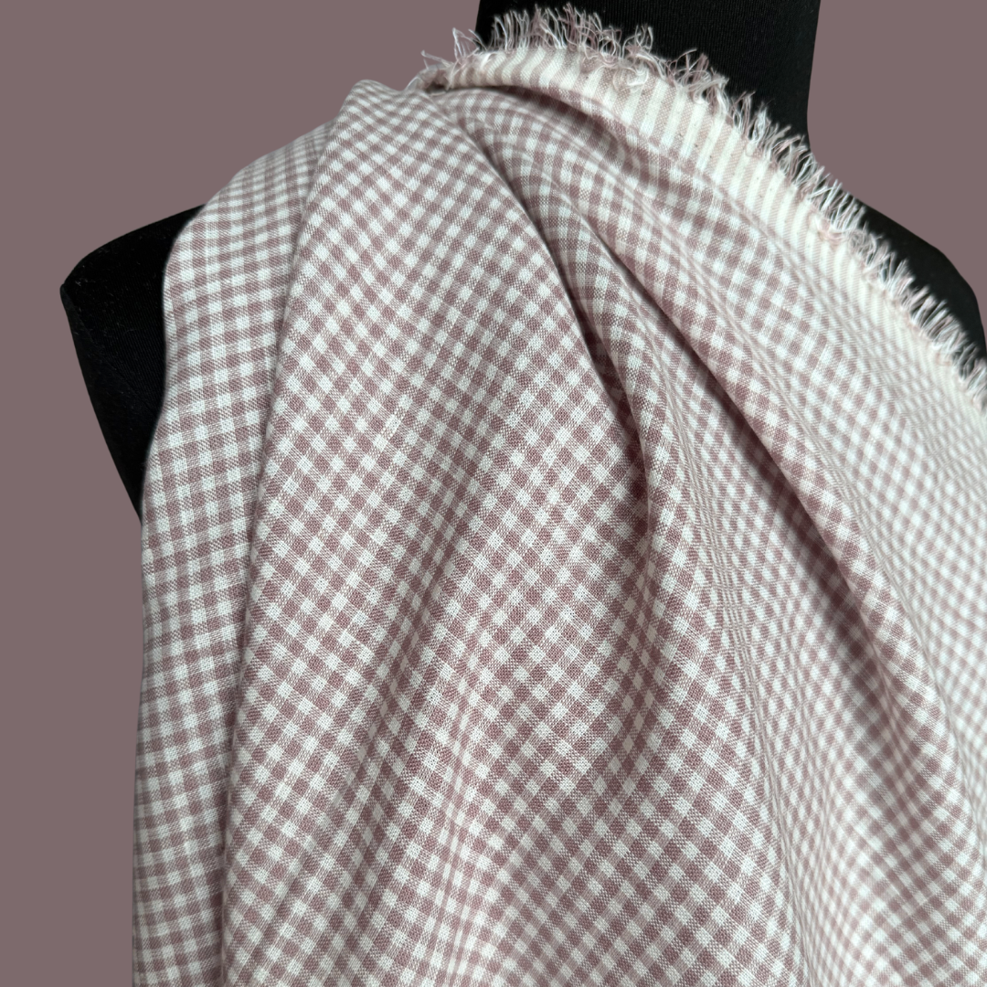 Linen Mini Gingham - Brown Sugar
