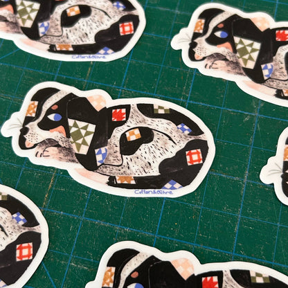 Quilty Dog Sticker