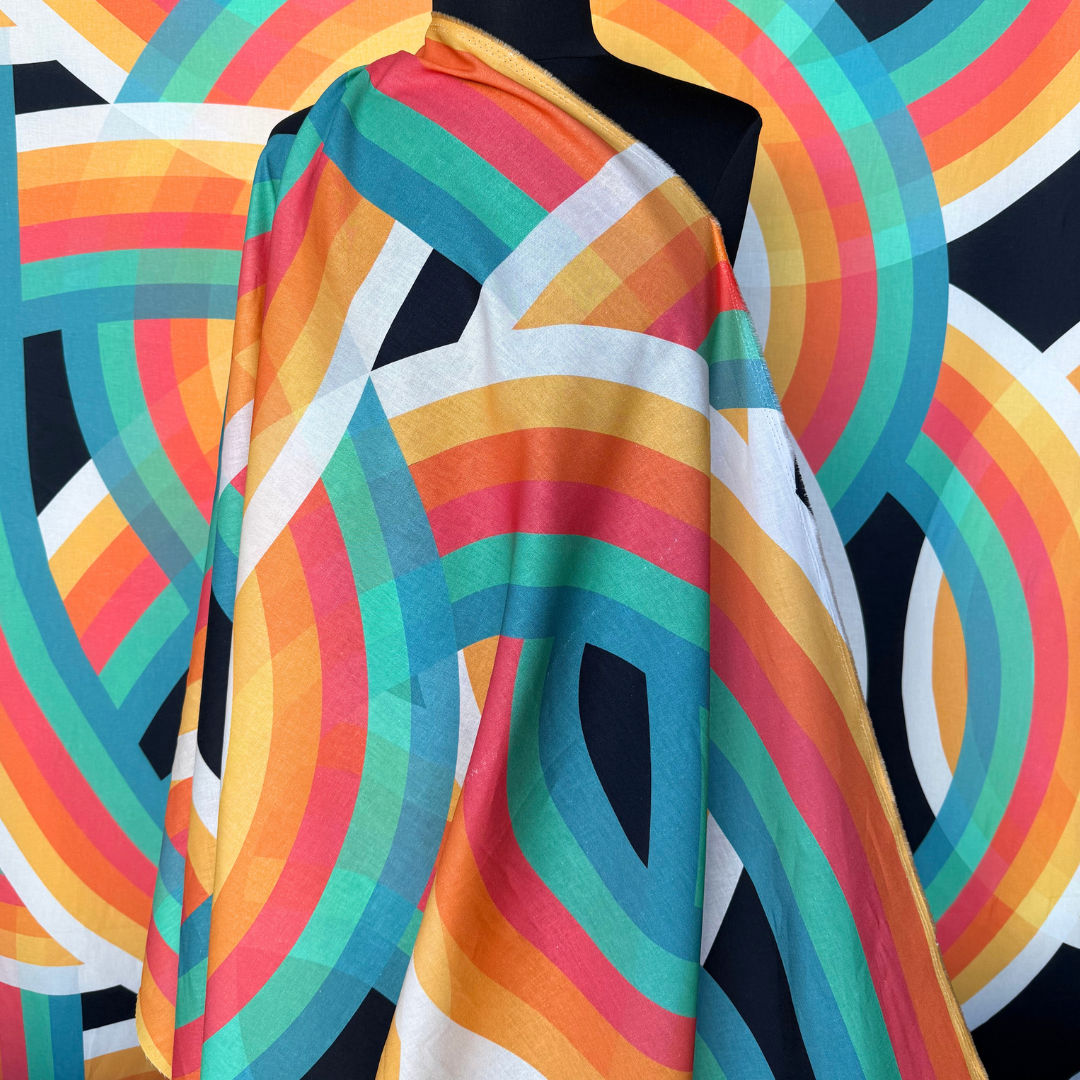 Black Rainbow - Exclusive Print - Linen Cotton Blend