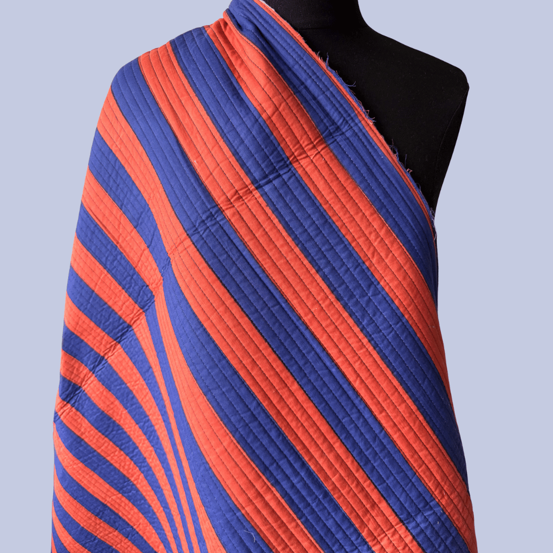 Warm Winter in Royal Blue Stripe - Sold in pre-cuts*