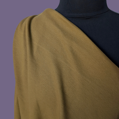 Heavy Cotton Spandex Rib Knit in Olive Khaki