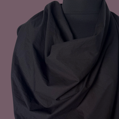 Sandwashed Cotton Poplin - True Black