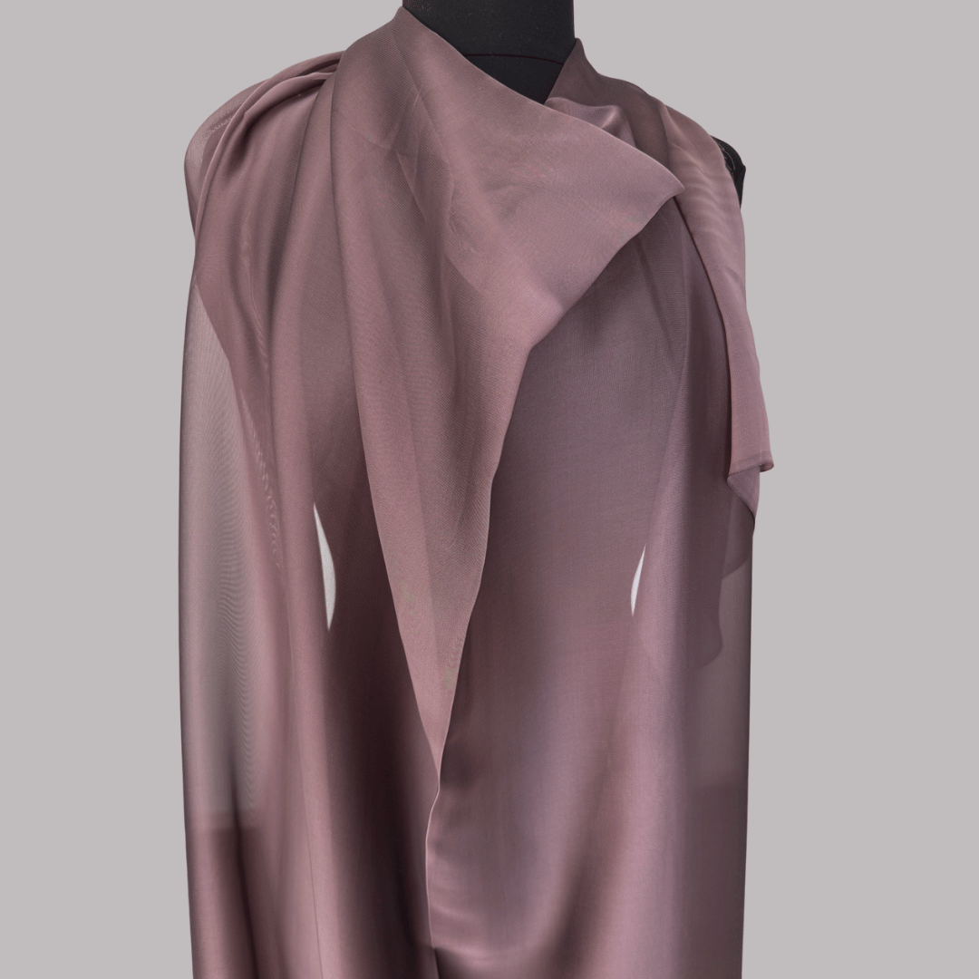 Dusty Plum - Silk Chiffon - Deadstock