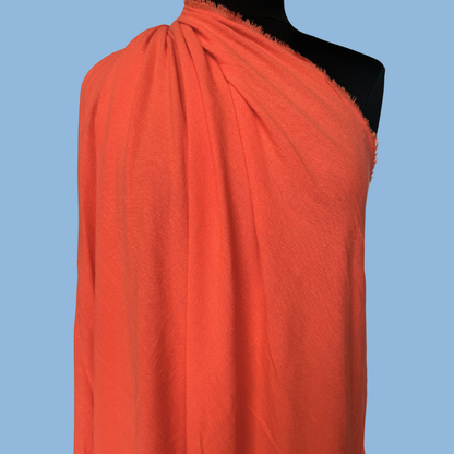 Slub Linen Rayon - Electric Orange
