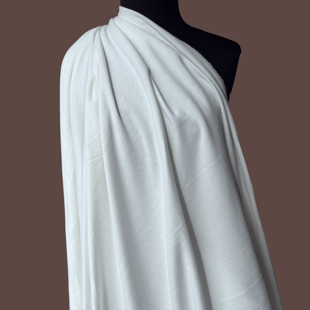 White Cotton Sweatshirt Fleece - Deadstock