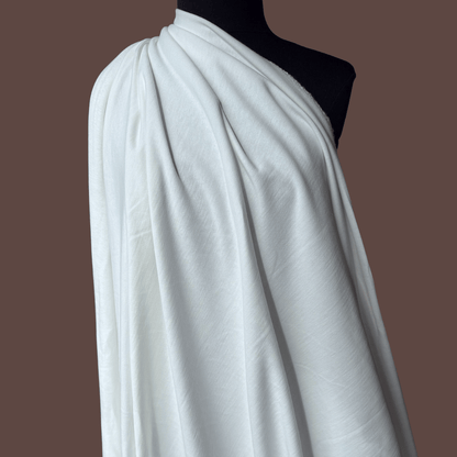 White Cotton Sweatshirt Fleece - Deadstock