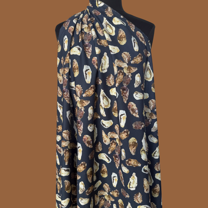 Oysters in Navy - Japanese Cotton Shirting