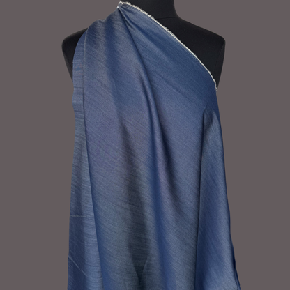 Dark Wash Rayon Chambray - Deadstock