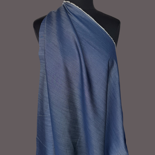 Dark Wash Rayon Chambray - Deadstock