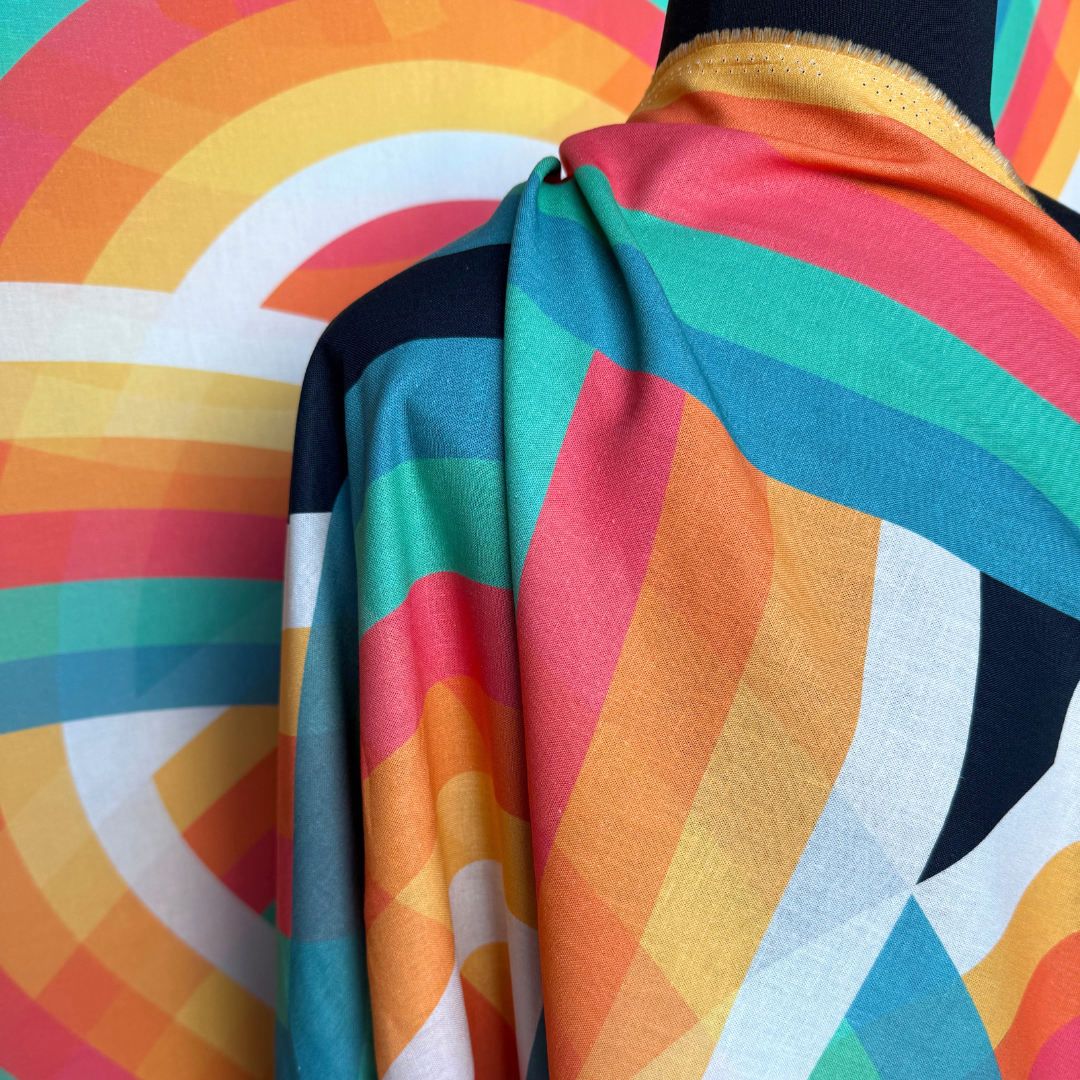 Black Rainbow - Exclusive Print - Linen Cotton Blend