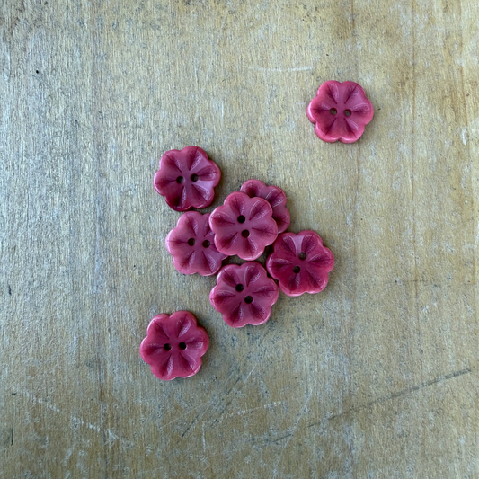 Lotus Corozo Shirting Buttons in Pink - 0.6" (sold by the button)
