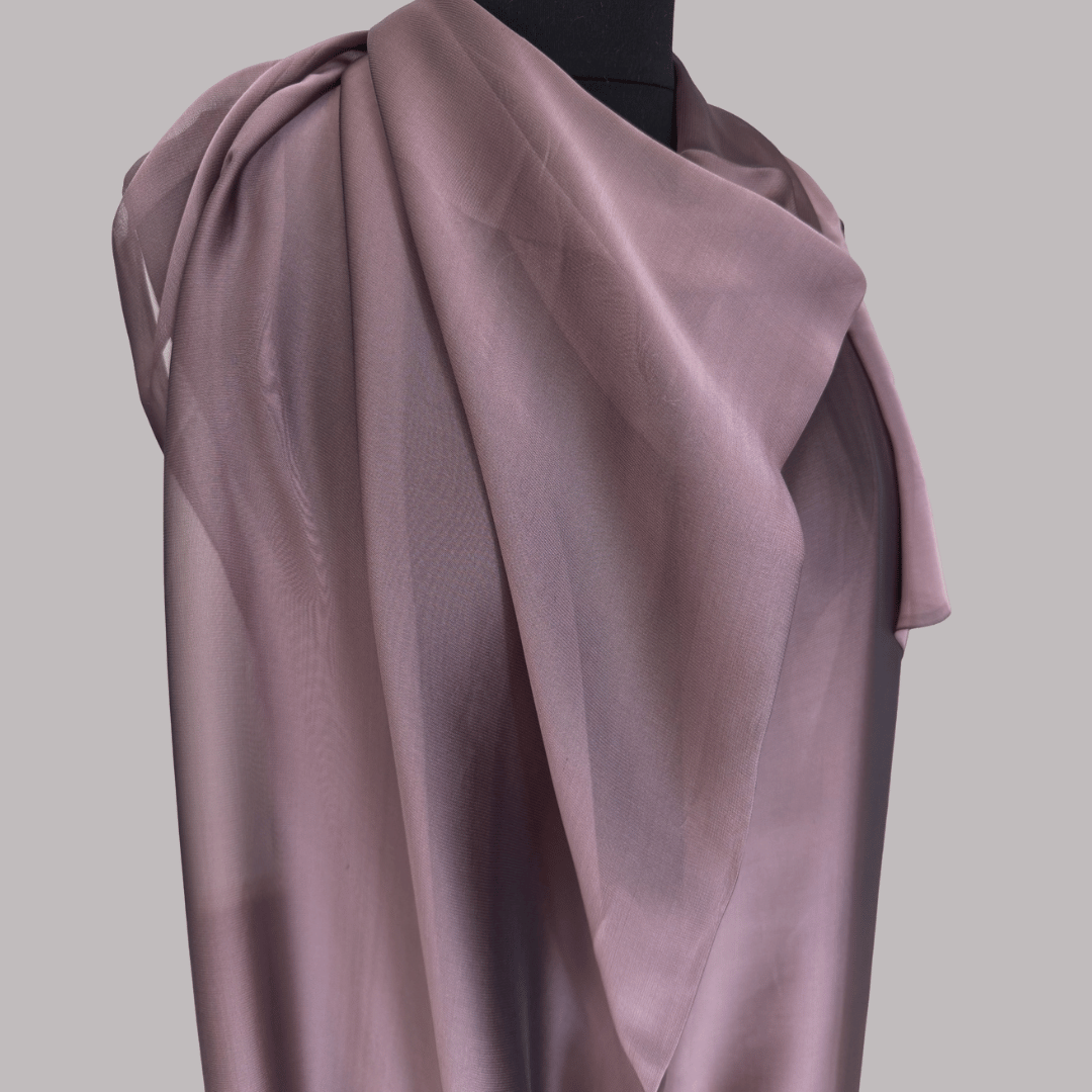 Dusty Plum - Silk Chiffon - Deadstock