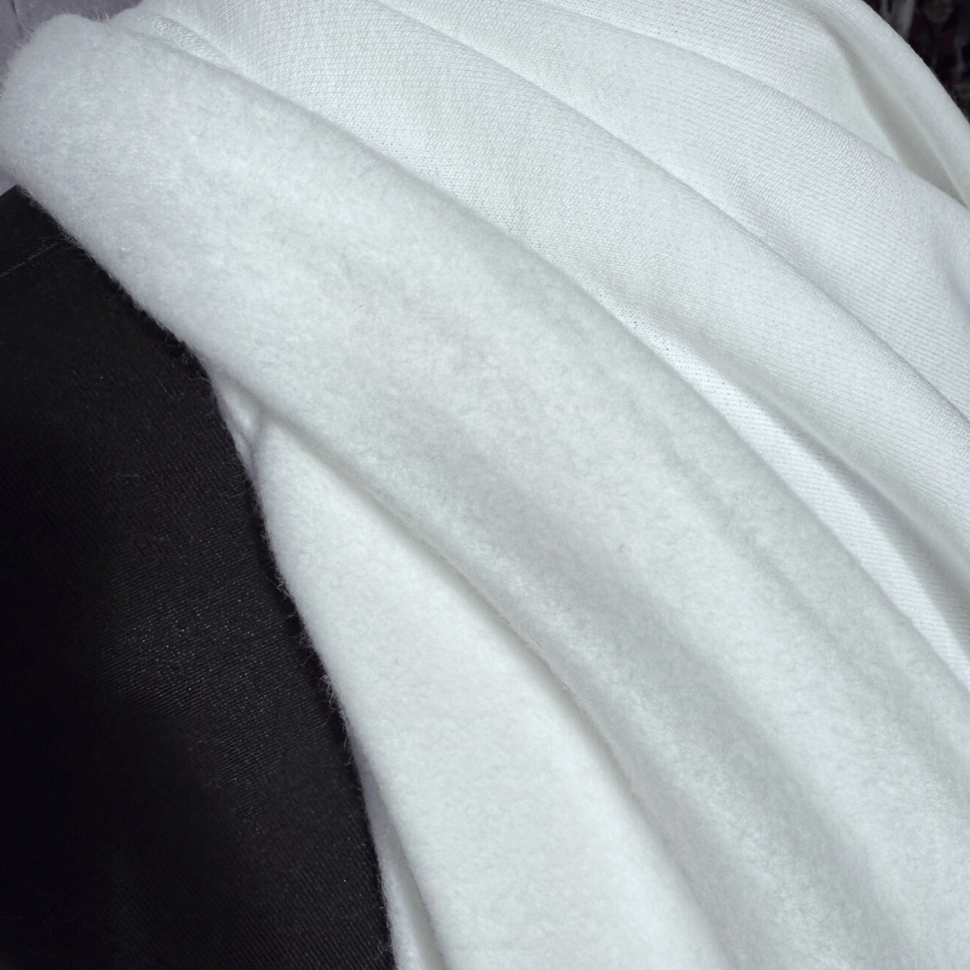 White Cotton Sweatshirt Fleece - Deadstock