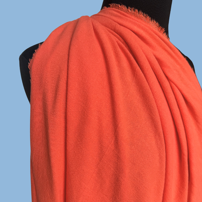Slub Linen Rayon - Electric Orange