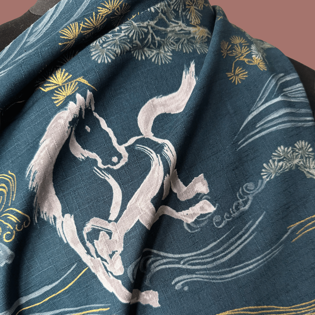 Wild Horses - Navy - Japanese Cotton Shirting