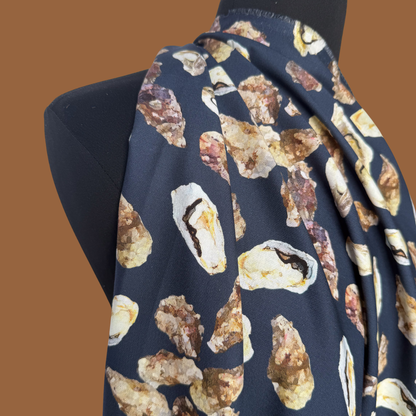 Oysters in Navy - Japanese Cotton Shirting